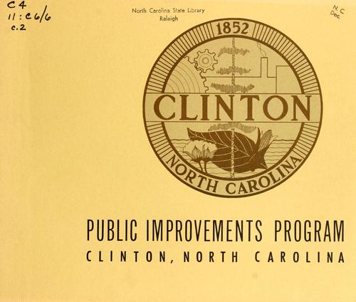 Public improvements program, Clinton, North Carolina