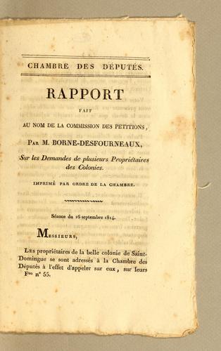 Rapport fait sur nom de la Commission des petitions