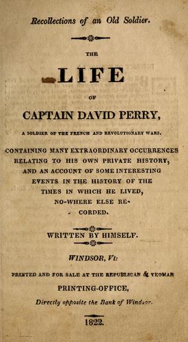 Recollections of an old soldier.