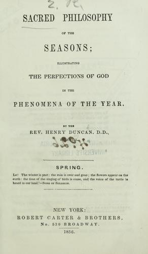 Sacred philosophy of the seasons