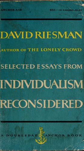 Selected essays from Individualism reconsidered
