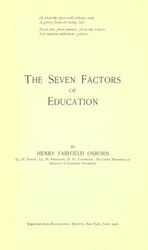 Seven factors of education.