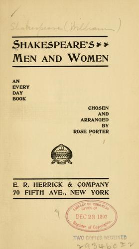 Shakespeare's men and women