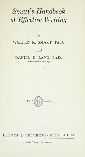 Smart's handbook of effective writing