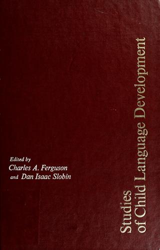 Studies of child language development.