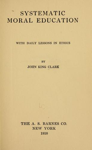 Systematic moral education