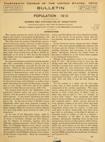 Thirteenth census of the U.S.