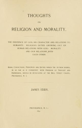 Thoughts on religion and morality