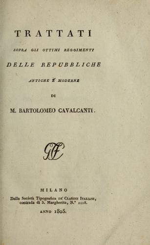 Trattati sopra gli ottimi reggimenti delle repubbliche antiche e moderne