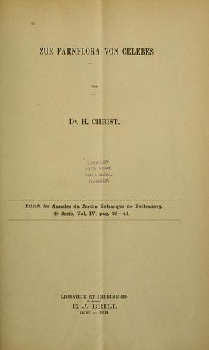 Zur Farnflora von Celebes