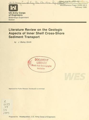 Literature review on the geologic aspects of inner shelf cross-shore sediment transport