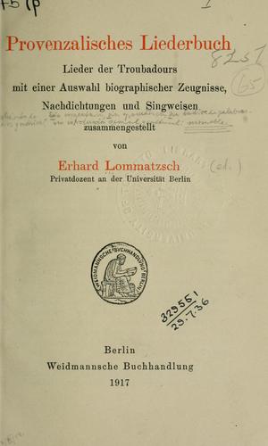 Provenzalisches Liederbuch