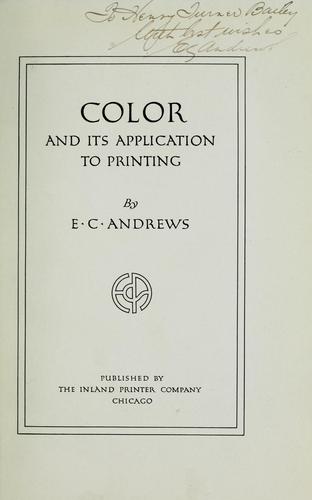 Color and its application to printing