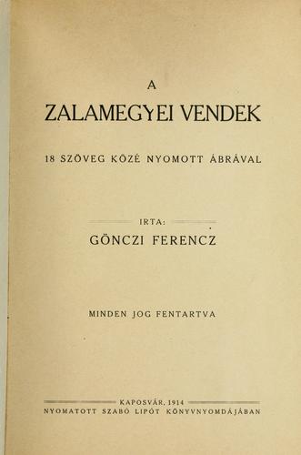 A zalamegyei vendek