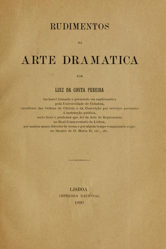 Rudimentos da arte dramatica