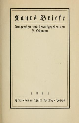 Kants Briefe