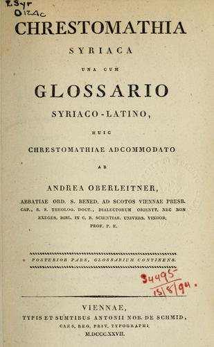 Chrestomathia Syriaca