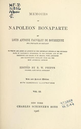 Memoirs of Napoleon Bonaparte