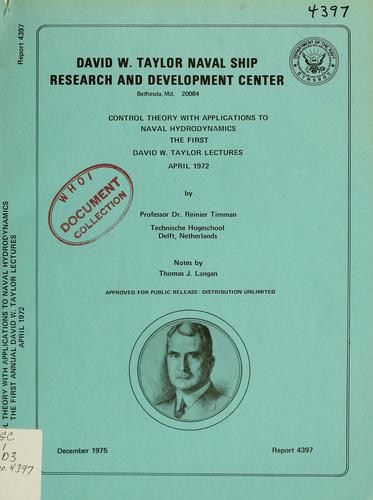 Control theory with applications to naval hydrodynamics