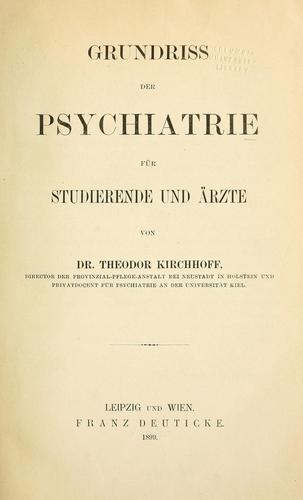 Grundriss der Psychiatrie für Studierende und Ärzte