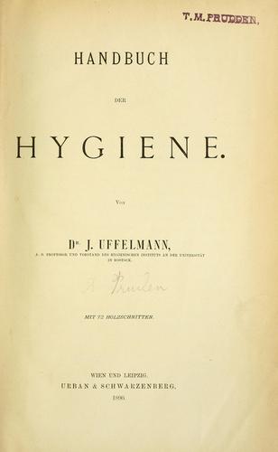 Handbuch der Hygiene