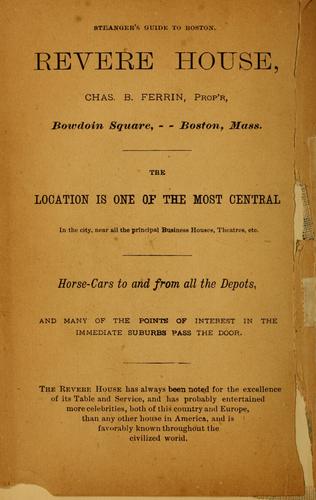 Stranger's illustrated guide to Boston and its suburbs ...