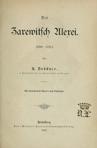Der Zarewitsch Alexei