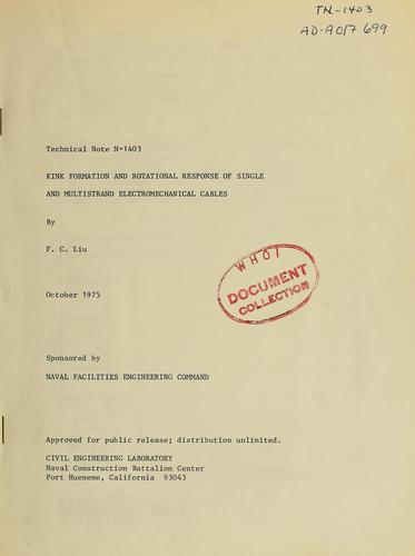 Kink formation and rotational response of single and multistrand electromechanical cables