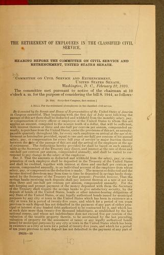 The retirement of employees in the classified civil service