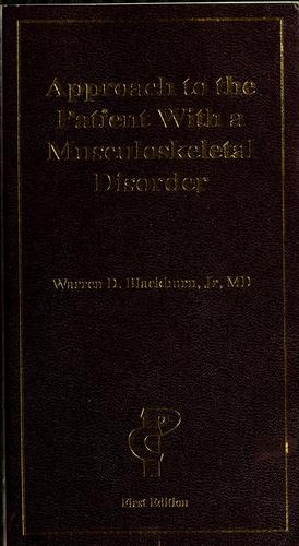 Approach to the patient with a musculoskeletal disorder