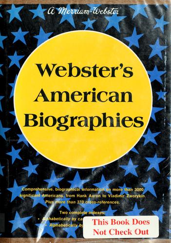 Webster's American biographies
