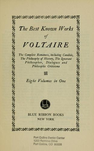 The best known works of Voltaire.