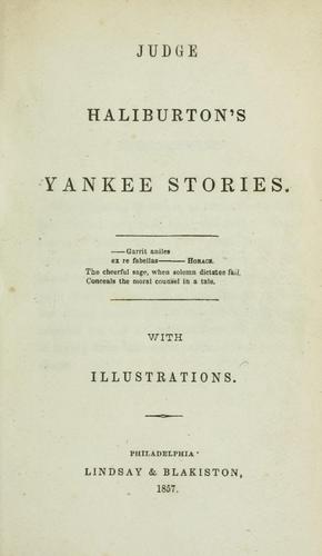 Judge Haliburton's Yankee stories
