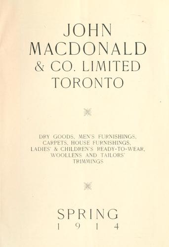 John Macdonald & Co. Limited, Toronto