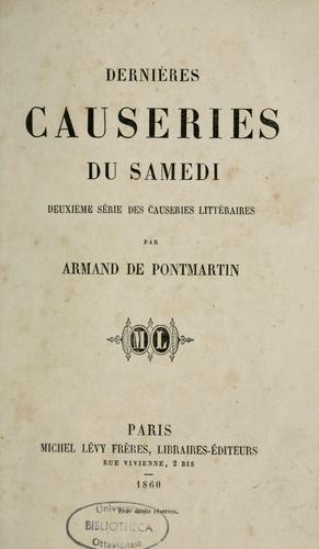 Dernières causeries du samedi