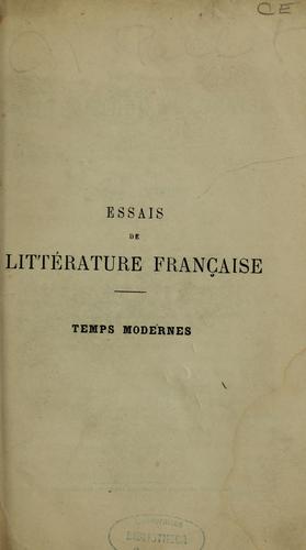 Essais de littérature française