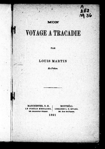 Mon voyage à Tracadie