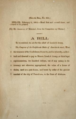 A bill to be entitled An act for the relief of Leach & Avery