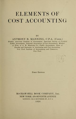 Elements of cost accounting