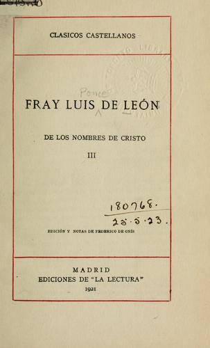 De los nombres de Cristo