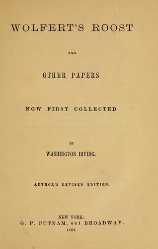 Wolfert's roost, and other papers