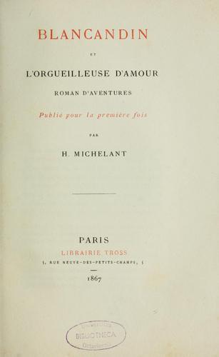 Blancandin et l'Orgueilleuse d'amour
