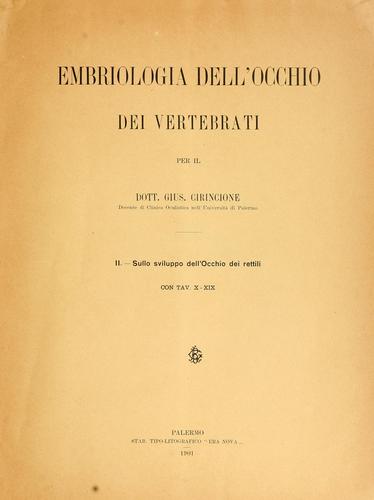 Embriologia dell'occhio dei vertebrati