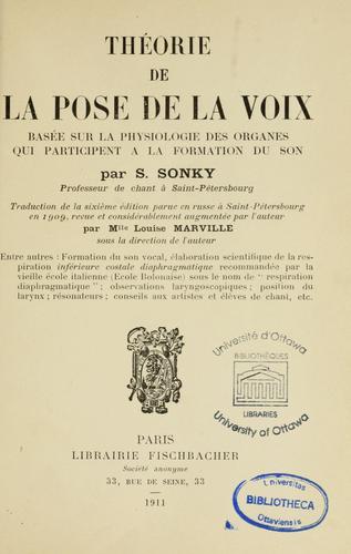 Théorie de la pose de la voix
