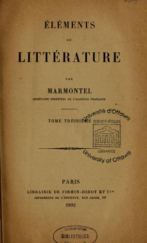 Éléments de littérature