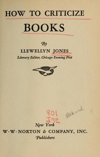 How to criticize books