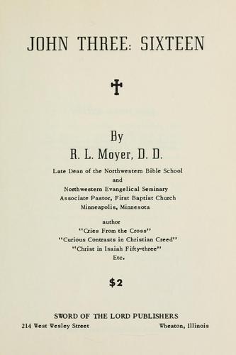 John three, sixteen