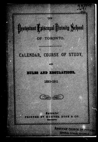 Calendar, course of study, and rules and regulations, 1880-1881