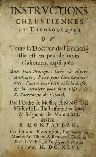 Instrvctions chrestiennes et theologiqves
