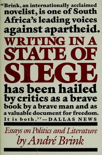 Writing in a state of seige